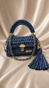 mermaid blue metallic marshmallow bag
