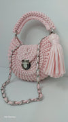 Metallic light pink oreo bag