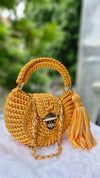 orange metallic oreo bag