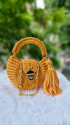 orange metallic oreo bag