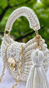 Premium metallic white oreo bag