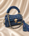 mermaid blue metallic marshmallow bag