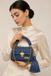 mermaid blue metallic marshmallow bag