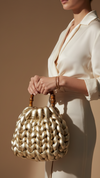 Gold metallic chunky bag
