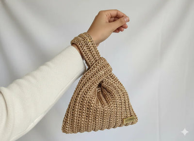 Metallic Japenese knot bag