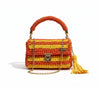 Yellow orange premium cotton clutch