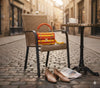 Yellow orange premium cotton clutch