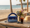 Multi blue premium cotton clutch